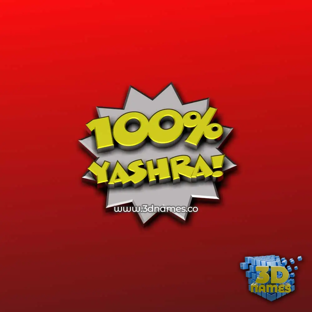 yashra in 100 Percent style - 3D name wallpaper