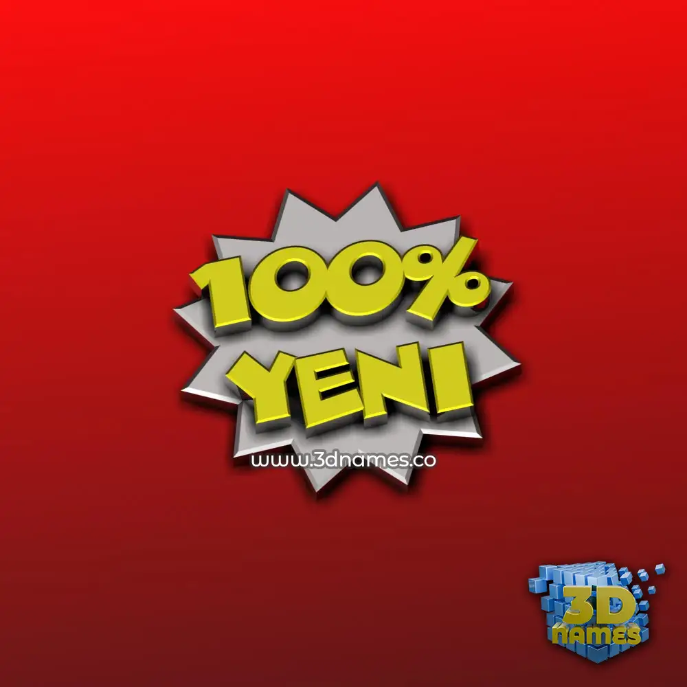 yeni in 100 Percent style - 3D name wallpaper