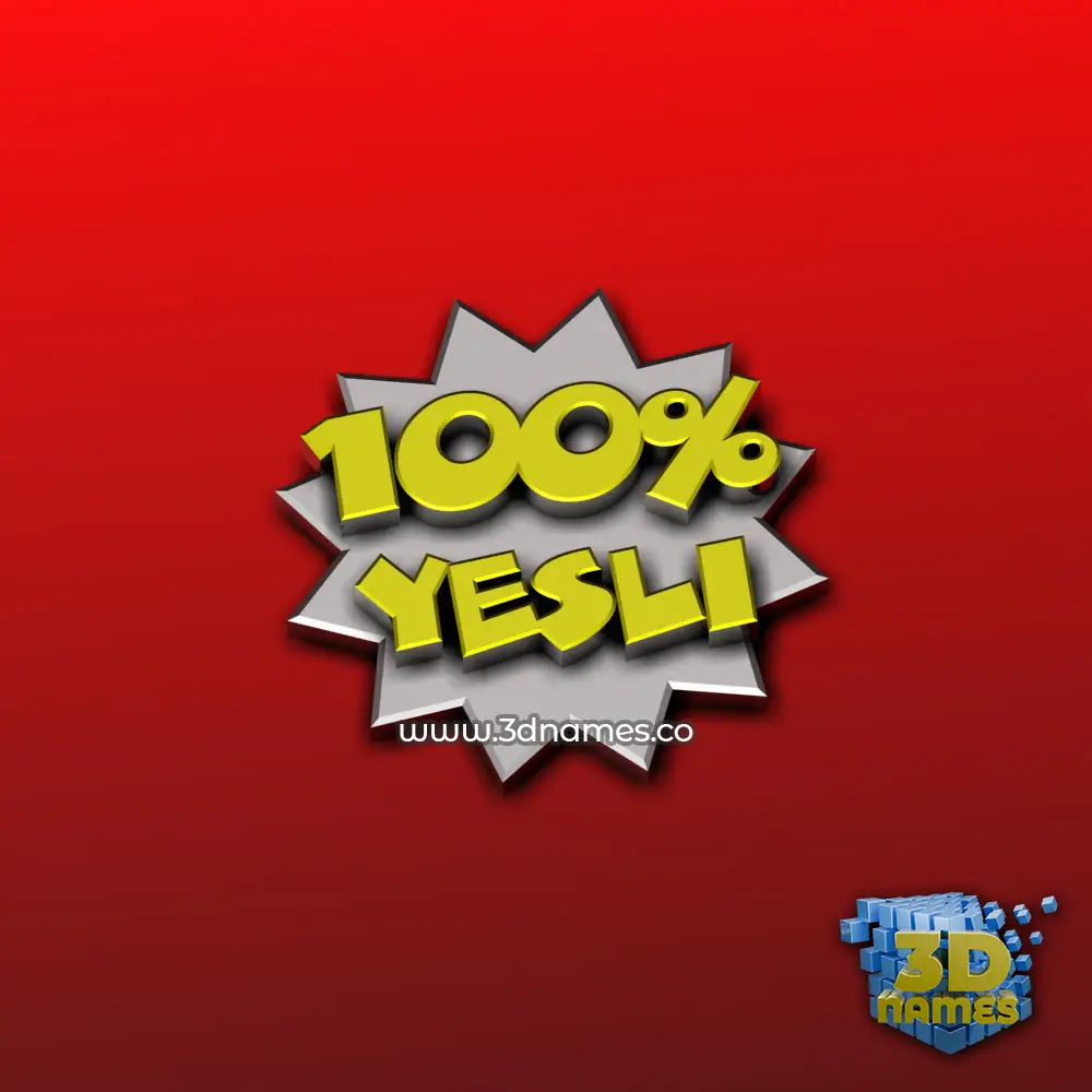 yesli in 100 Percent style - 3D name wallpaper