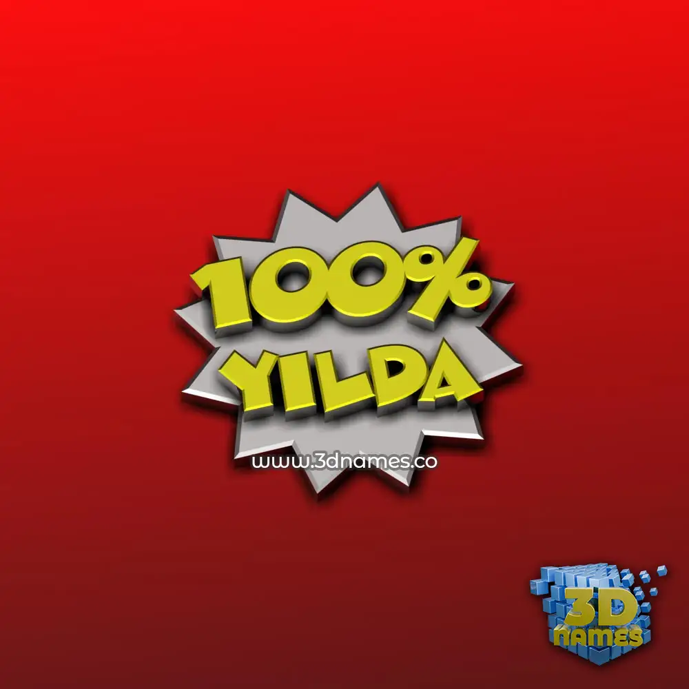 yilda in 100 Percent style - 3D name wallpaper