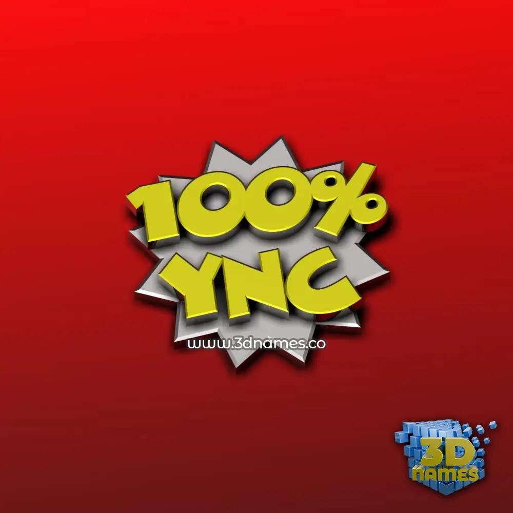 ync in 100 Percent style - 3D name wallpaper