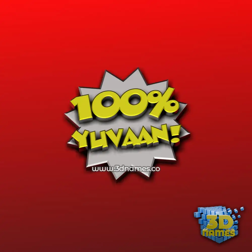 yuvaan in 100 Percent style - 3D name wallpaper