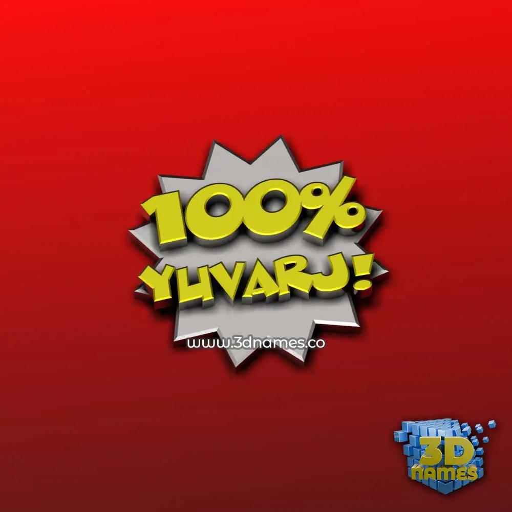 yuvarj in 100 Percent style - 3D name wallpaper