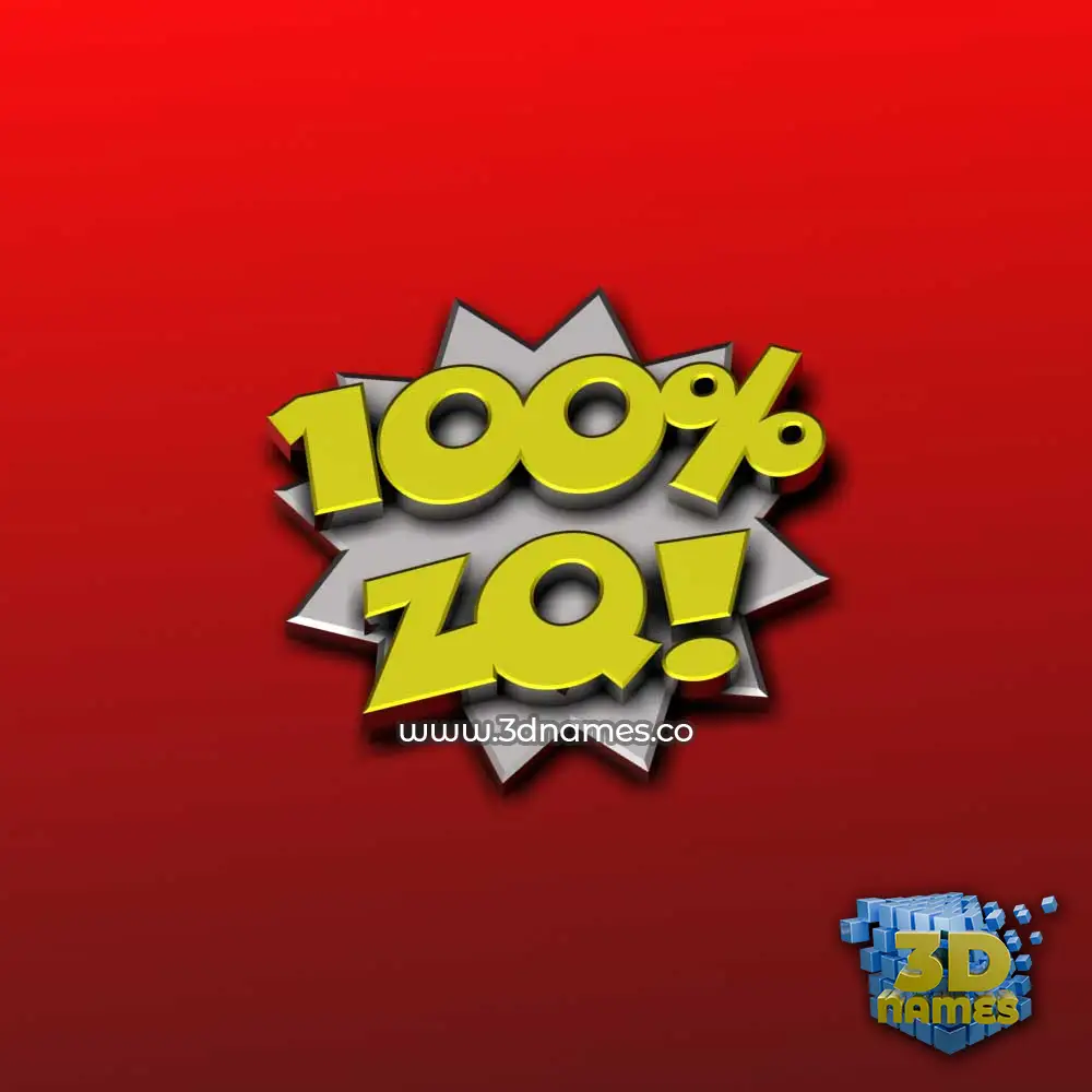 zq in 100 Percent style - 3D name wallpaper