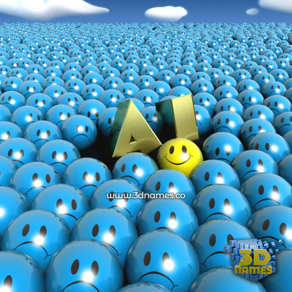 a i in Special Smileys style - 3D name wallpaper
