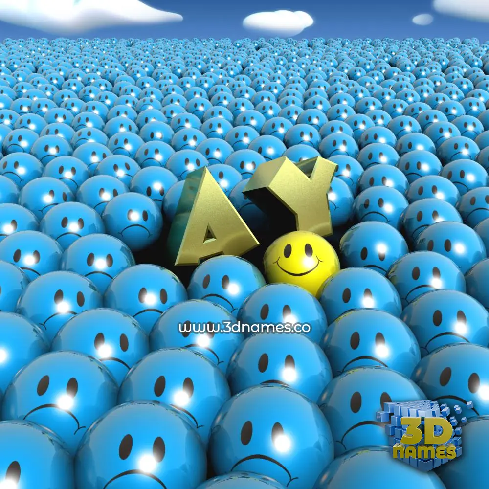 a y in Special Smileys style - 3D name wallpaper