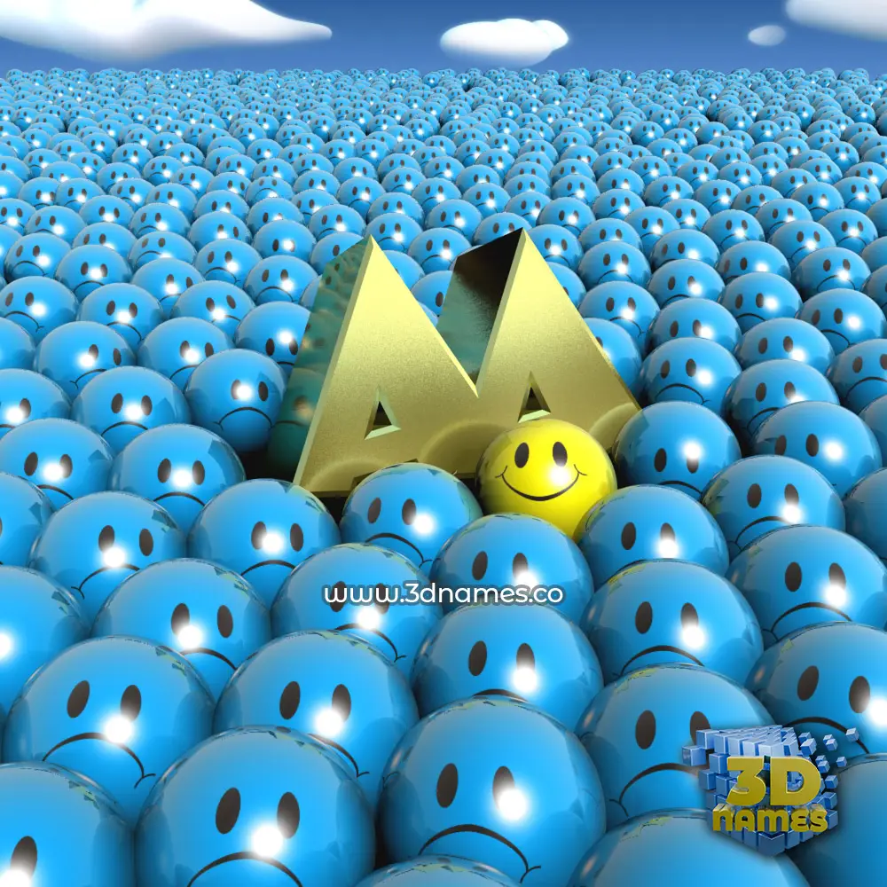 aa in Special Smileys style - 3D name wallpaper