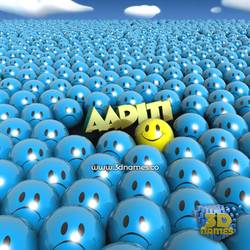 aaditi in Special Smileys style - 3D name wallpaper