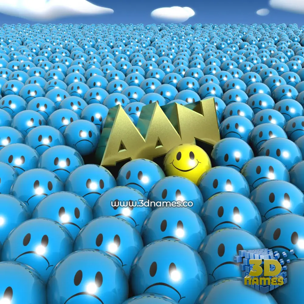 aan in Special Smileys style - 3D name wallpaper