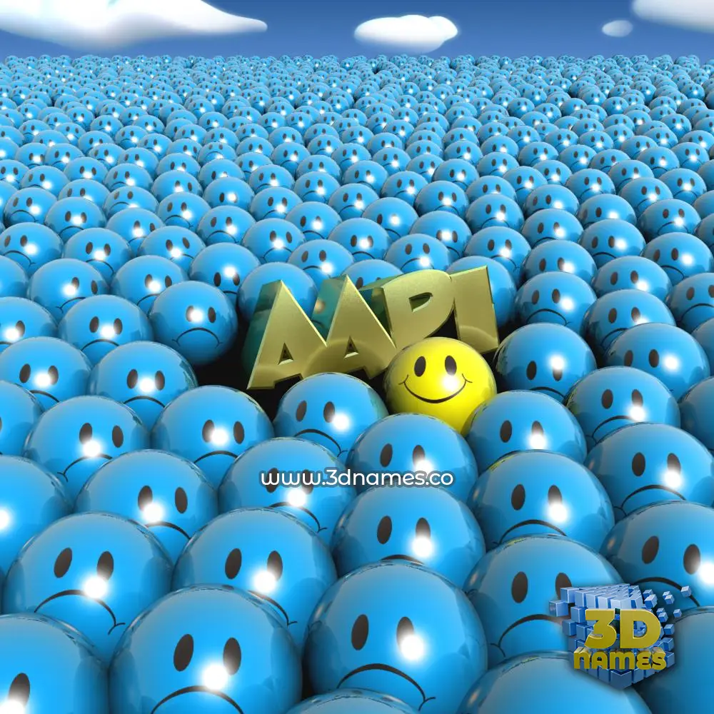 aapi in Special Smileys style - 3D name wallpaper