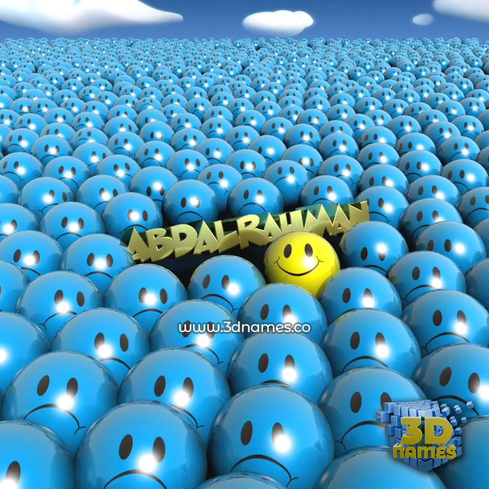 abdalrahman in Special Smileys style - 3D name wallpaper