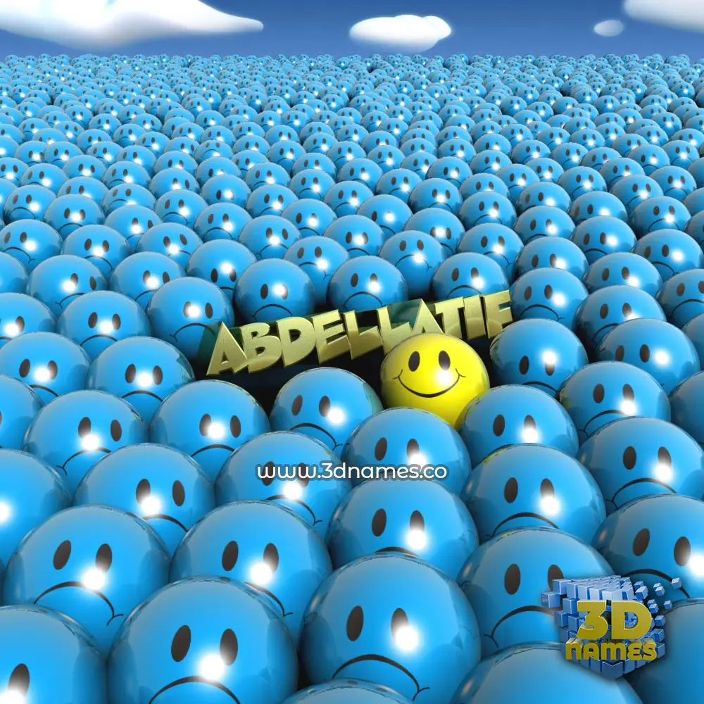 abdellatif in Special Smileys style - 3D name wallpaper