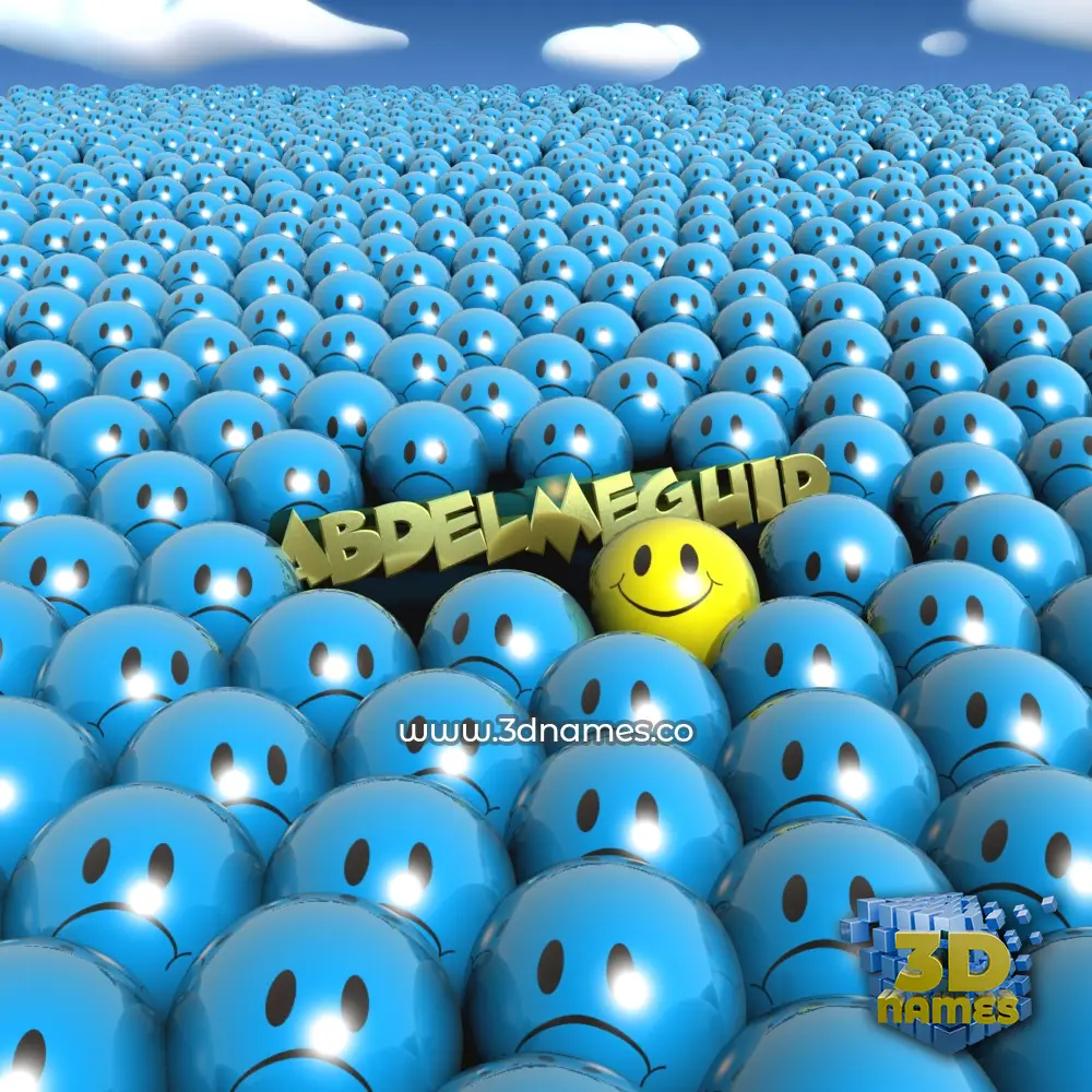 abdelmeguid in Special Smileys style - 3D name wallpaper