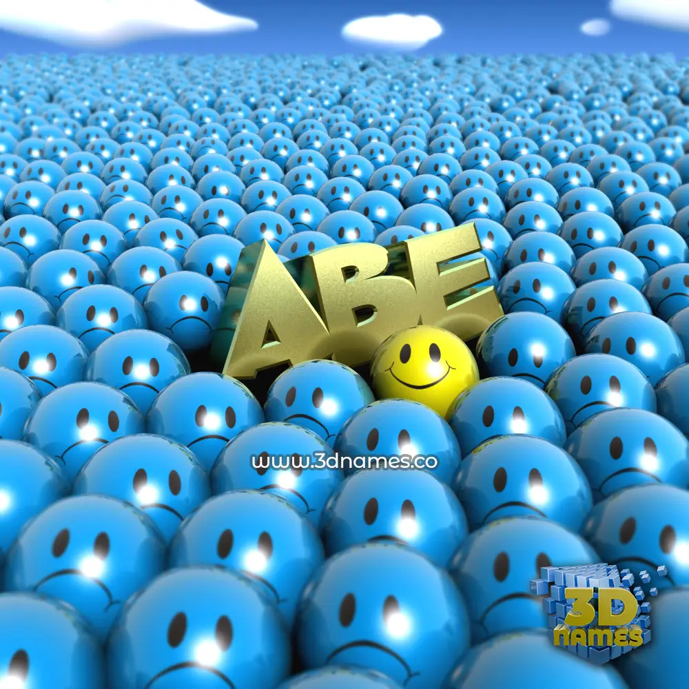 abe in Special Smileys style - 3D name wallpaper