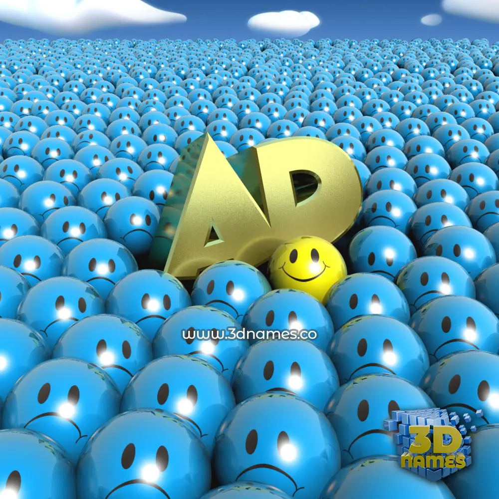ad in Special Smileys style - 3D name wallpaper