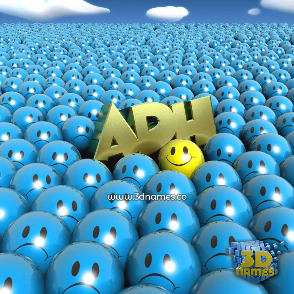 adh in Special Smileys style - 3D name wallpaper