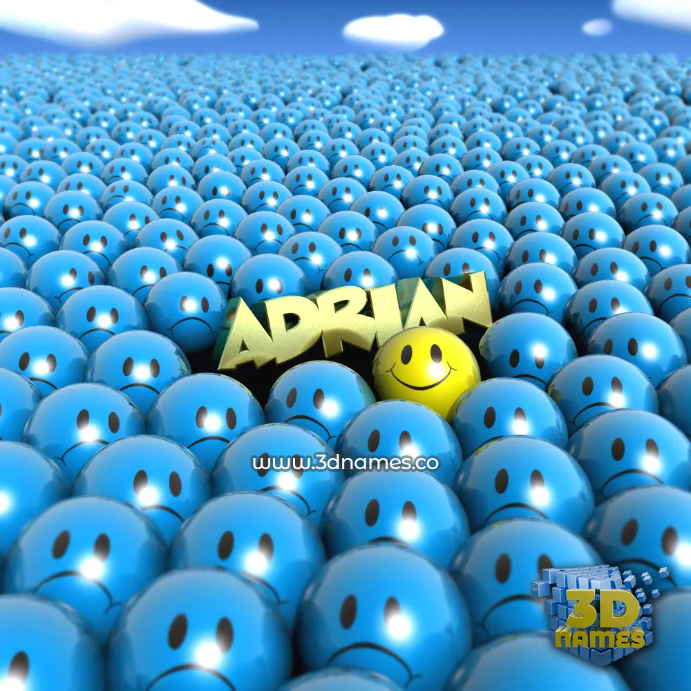 adrian in Special Smileys style - 3D name wallpaper