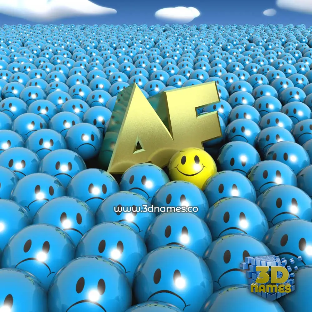 af in Special Smileys style - 3D name wallpaper