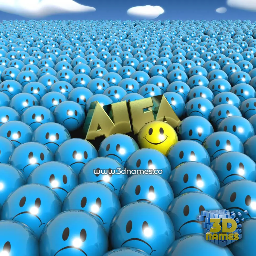 aifa in Special Smileys style - 3D name wallpaper
