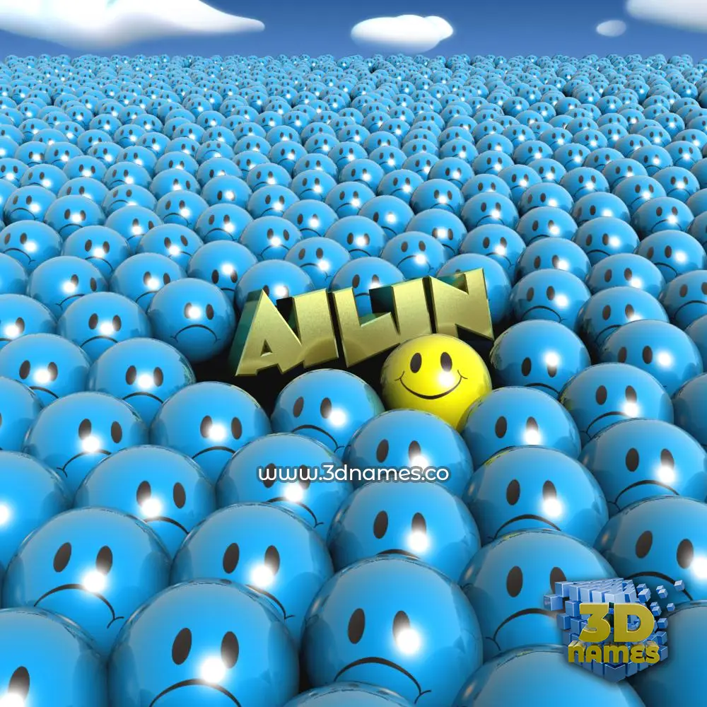 ailin in Special Smileys style - 3D name wallpaper