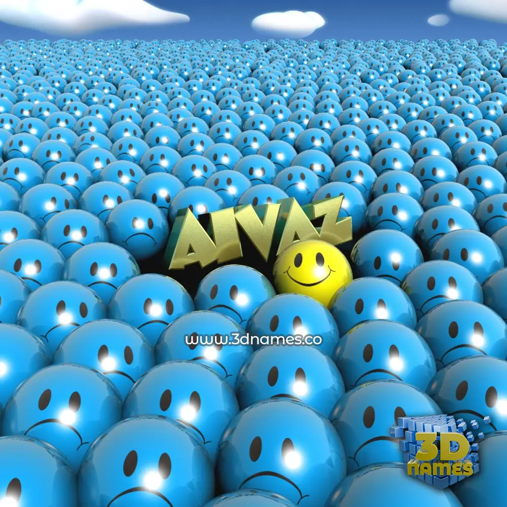 aivaz in Special Smileys style - 3D name wallpaper