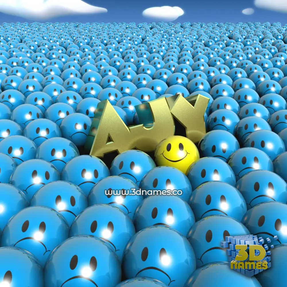 ajy in Special Smileys style - 3D name wallpaper