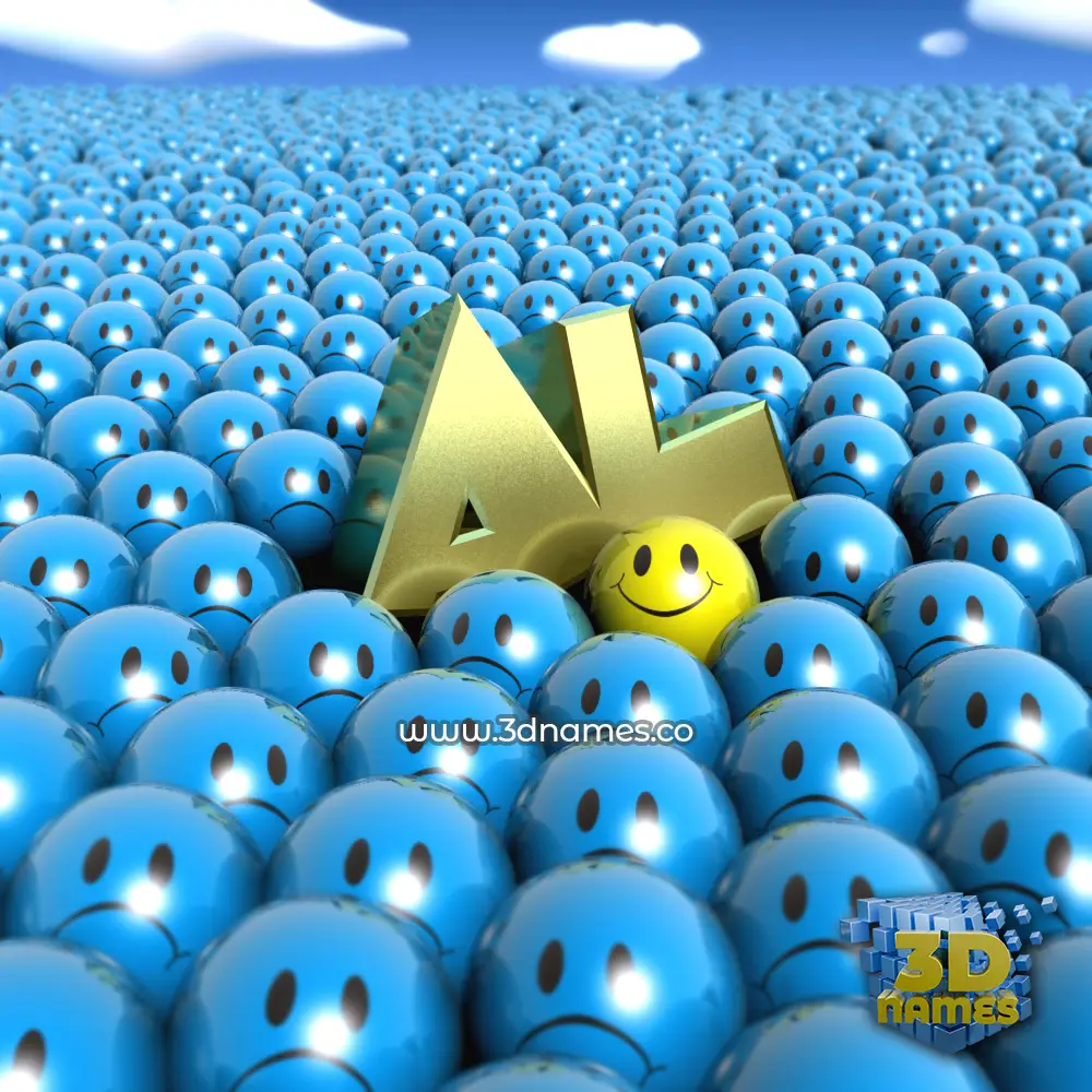 al in Special Smileys style - 3D name wallpaper
