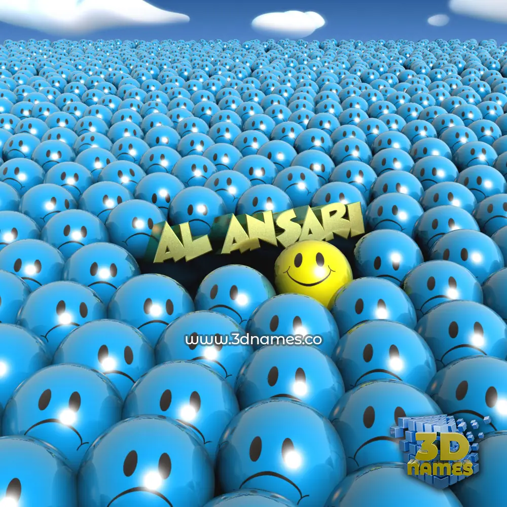 al ansari in Special Smileys style - 3D name wallpaper