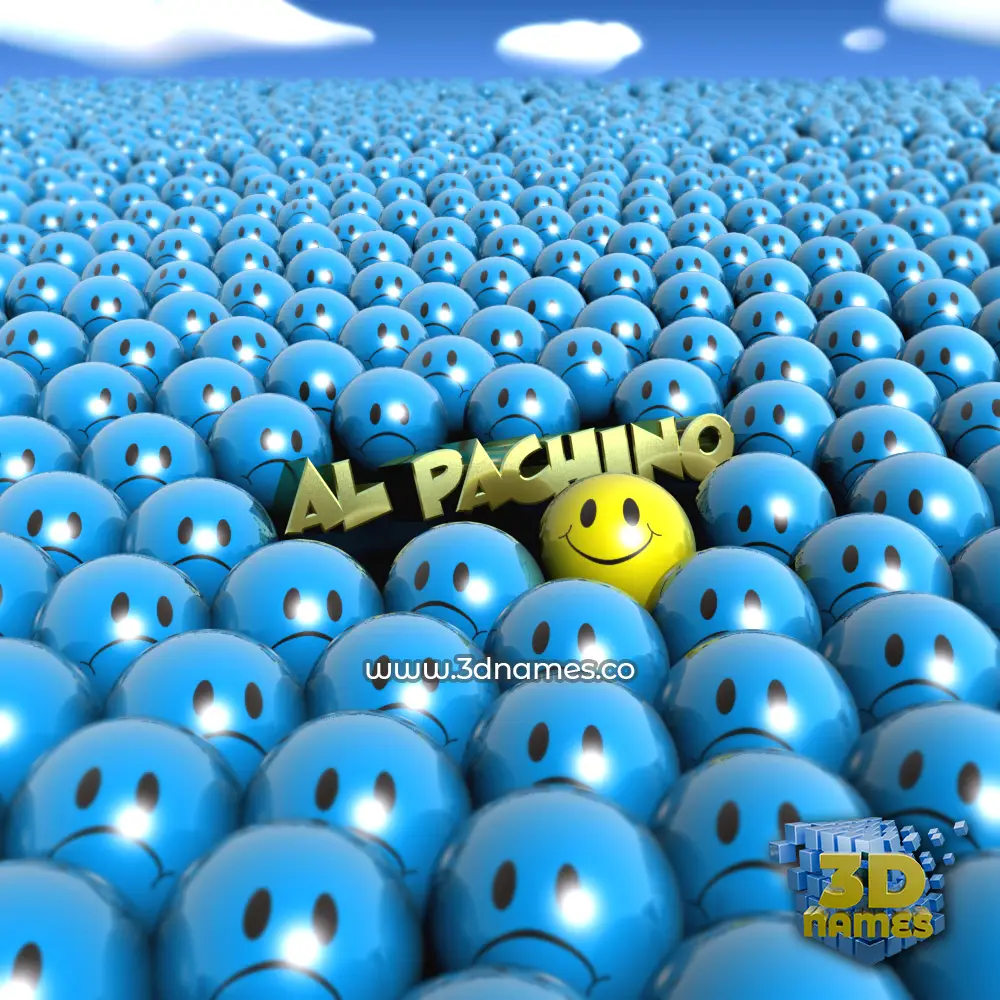 al pachino in Special Smileys style - 3D name wallpaper