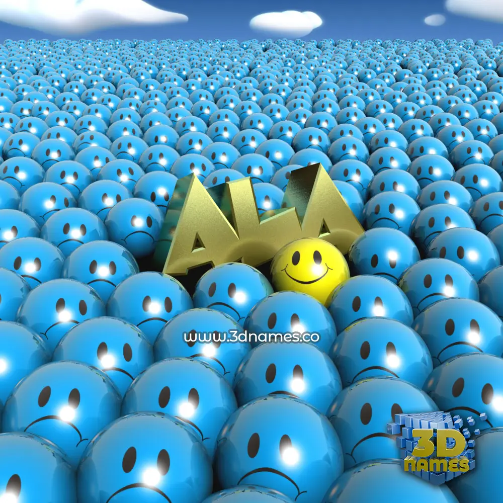 ala in Special Smileys style - 3D name wallpaper