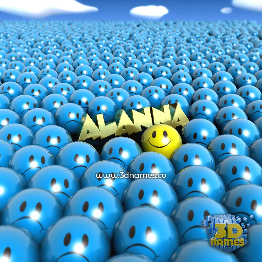 alanna in Special Smileys style - 3D name wallpaper