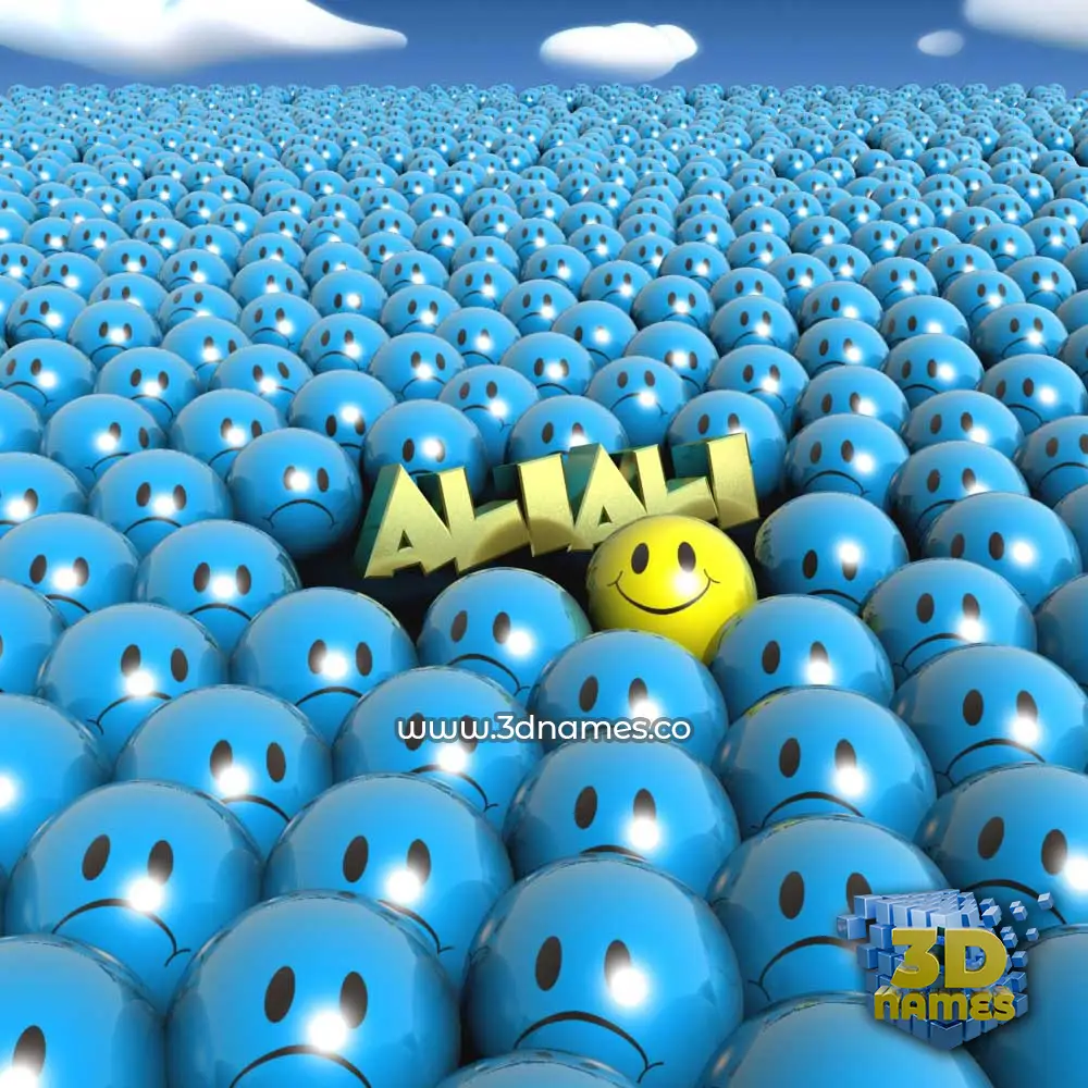 aliali in Special Smileys style - 3D name wallpaper