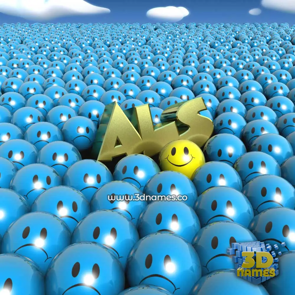 als in Special Smileys style - 3D name wallpaper
