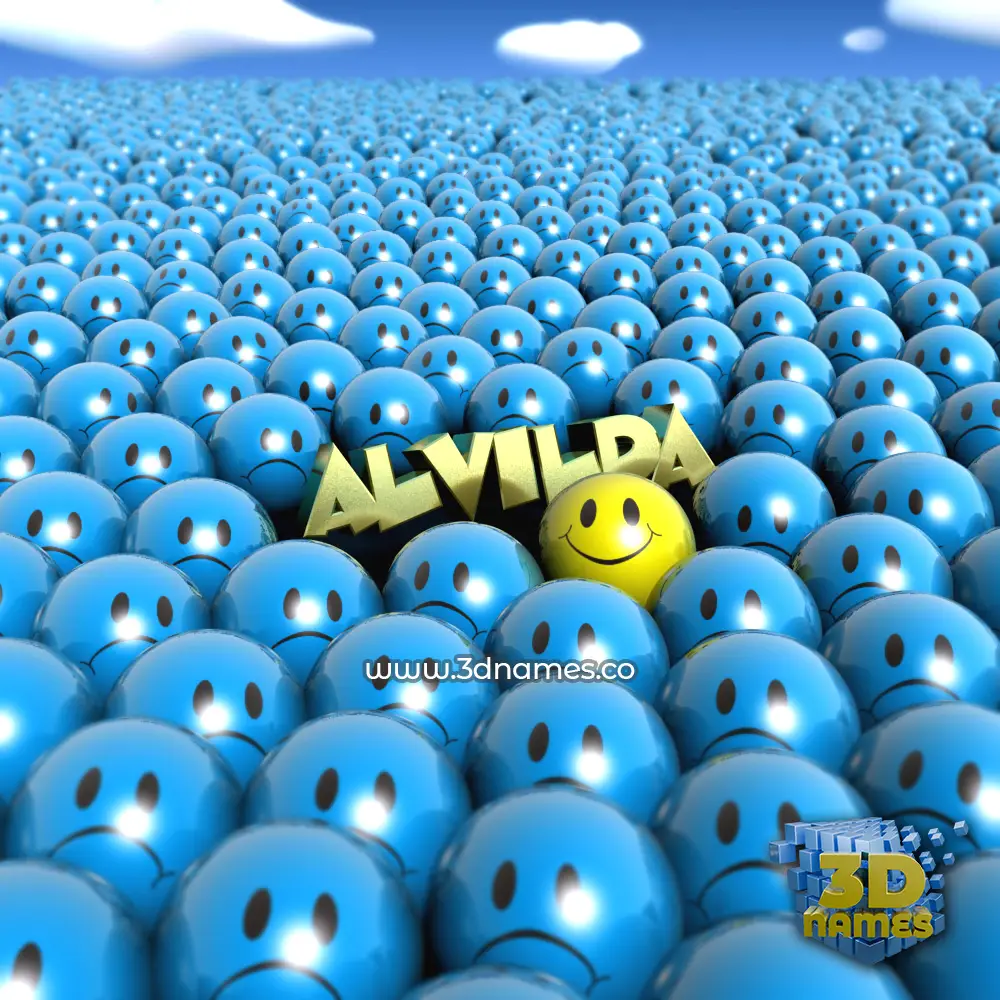 alvilda in Special Smileys style - 3D name wallpaper