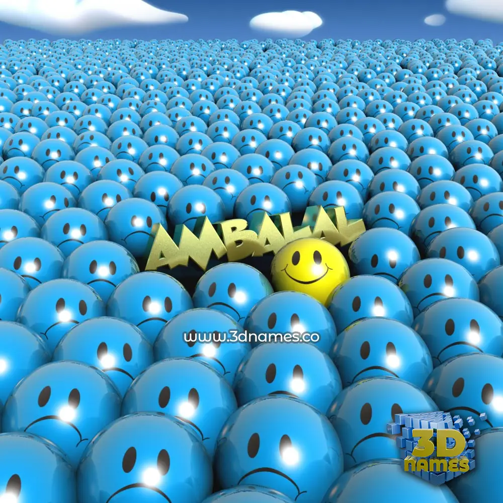 ambalal in Special Smileys style - 3D name wallpaper