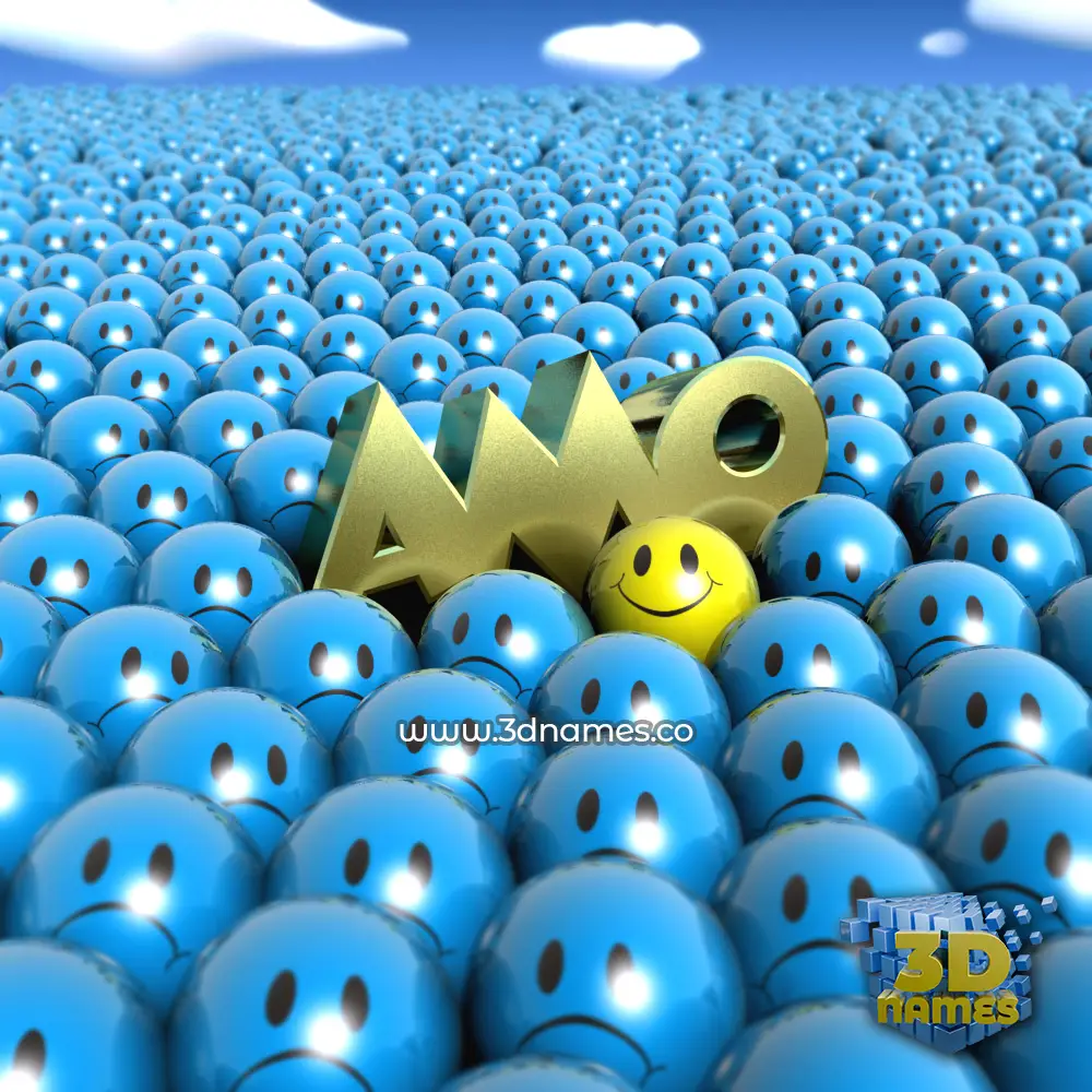 amo in Special Smileys style - 3D name wallpaper