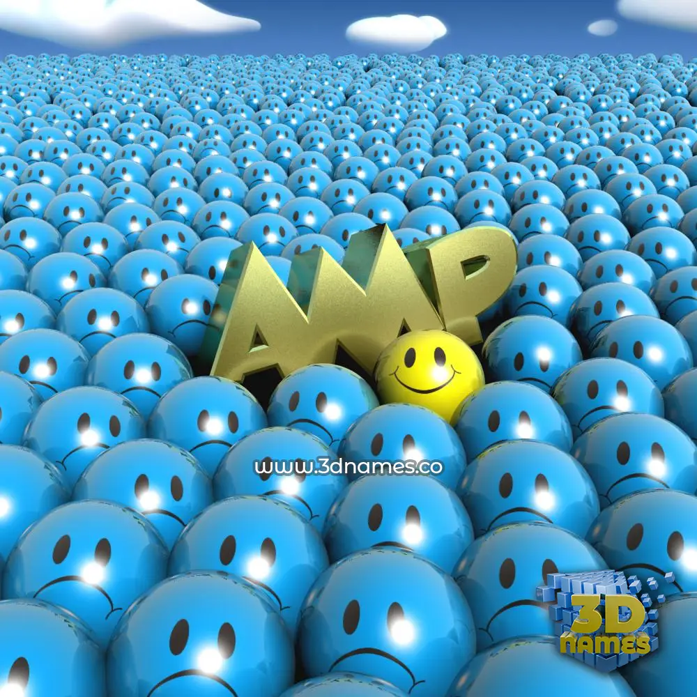 amp in Special Smileys style - 3D name wallpaper