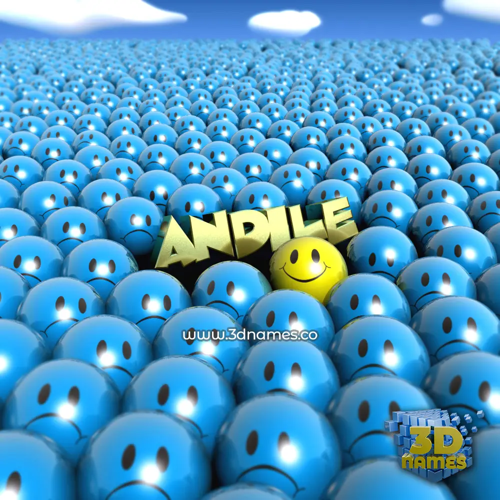 andile in Special Smileys style - 3D name wallpaper
