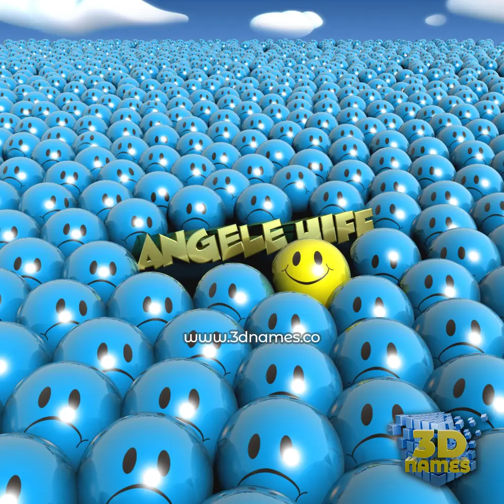 angele hiff in Special Smileys style - 3D name wallpaper