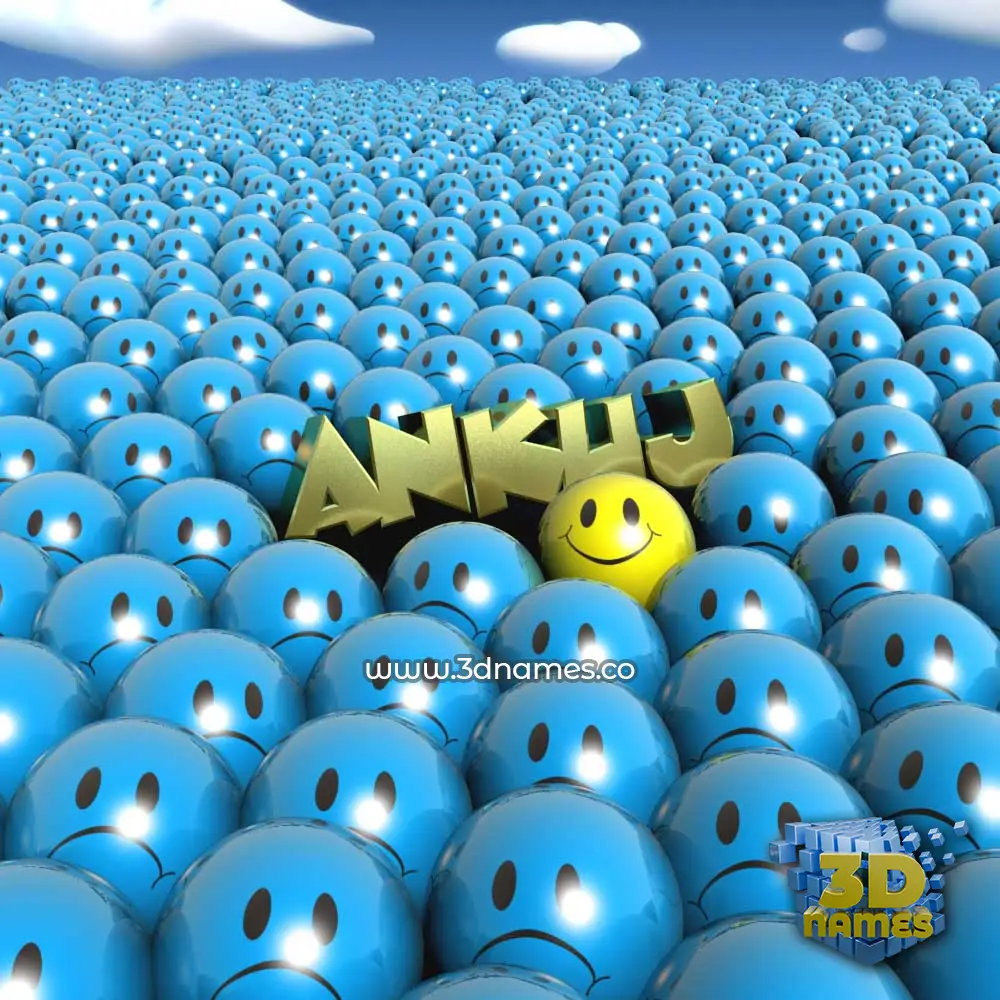 ankuj in Special Smileys style - 3D name wallpaper