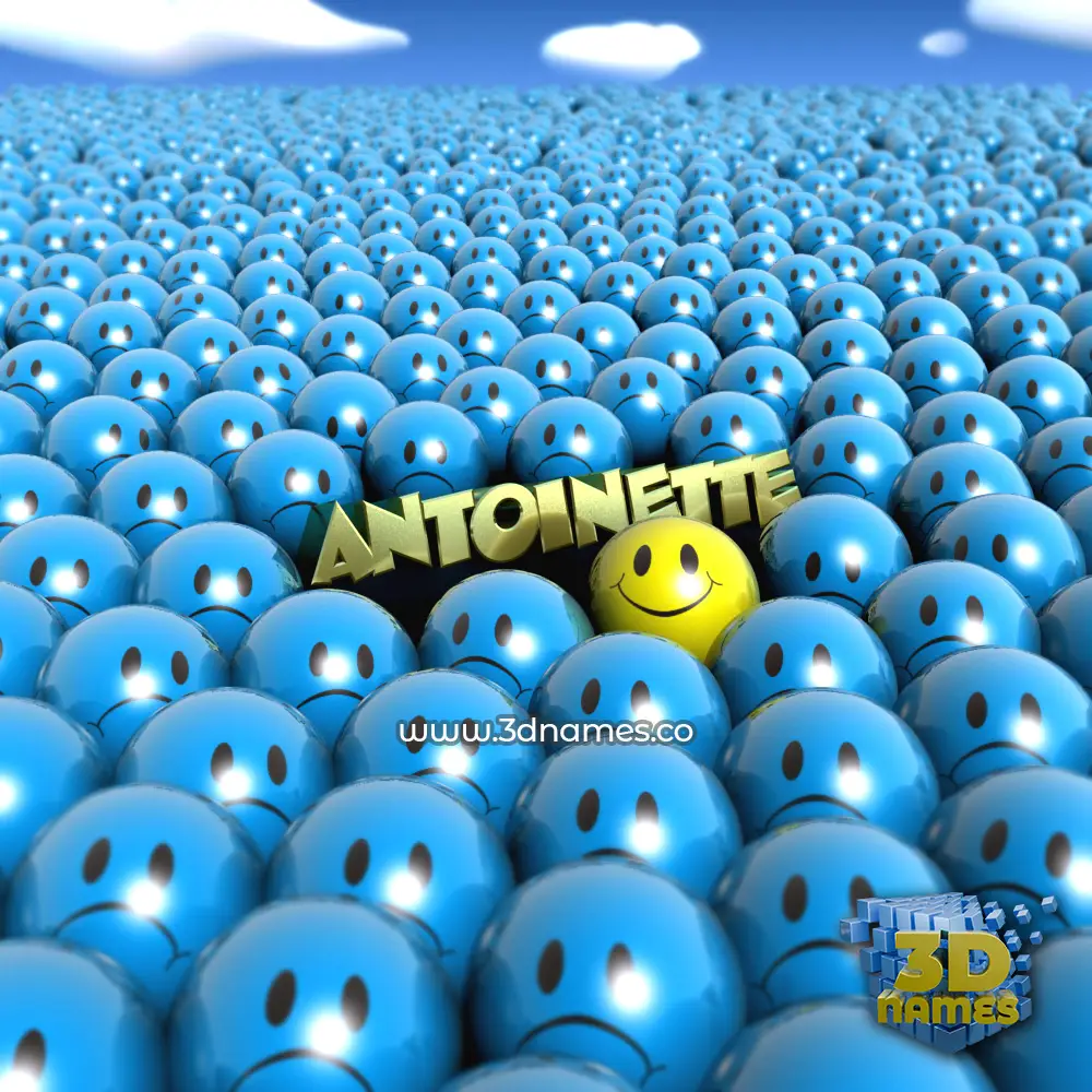antoinette in Special Smileys style - 3D name wallpaper