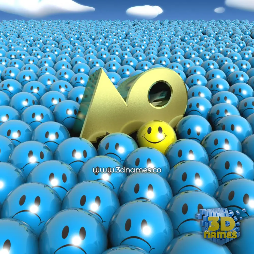 ao in Special Smileys style - 3D name wallpaper