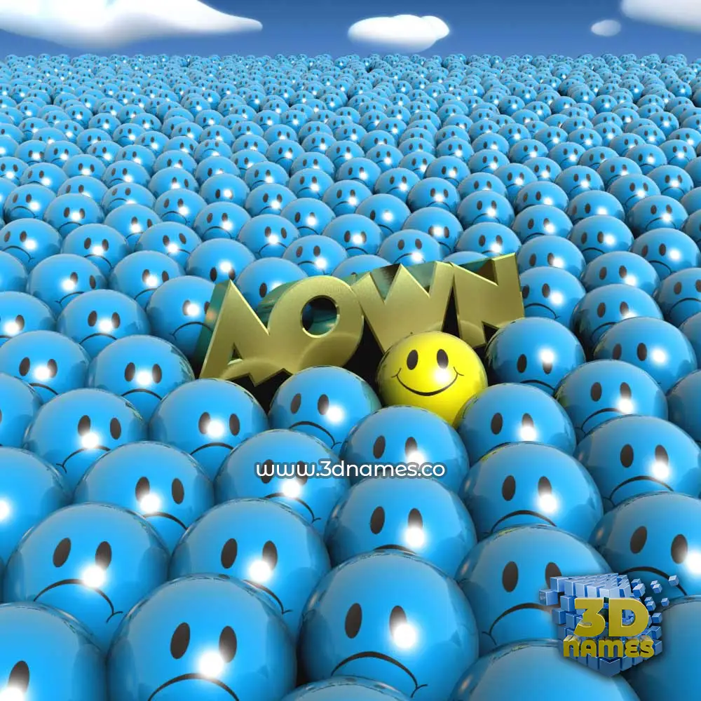 aown in Special Smileys style - 3D name wallpaper