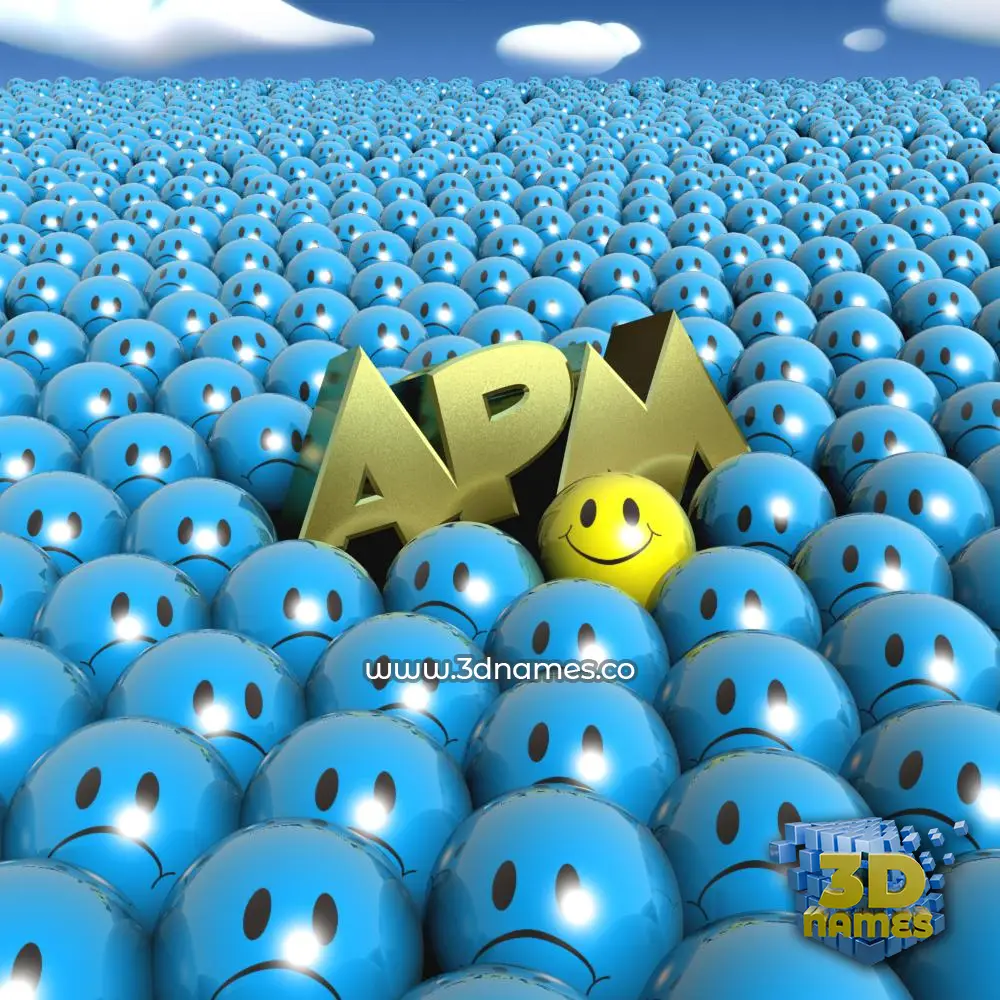 apm in Special Smileys style - 3D name wallpaper