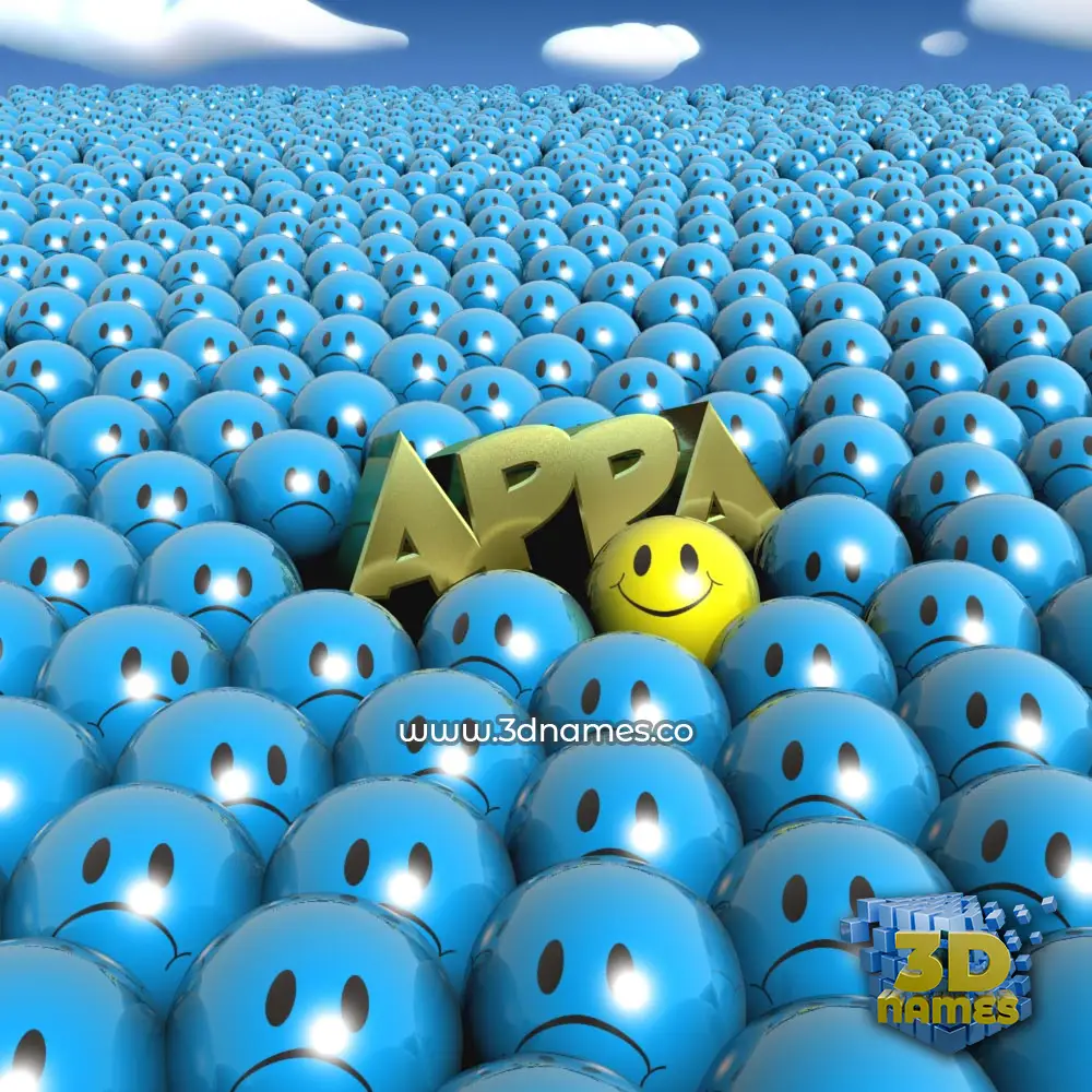 appa in Special Smileys style - 3D name wallpaper