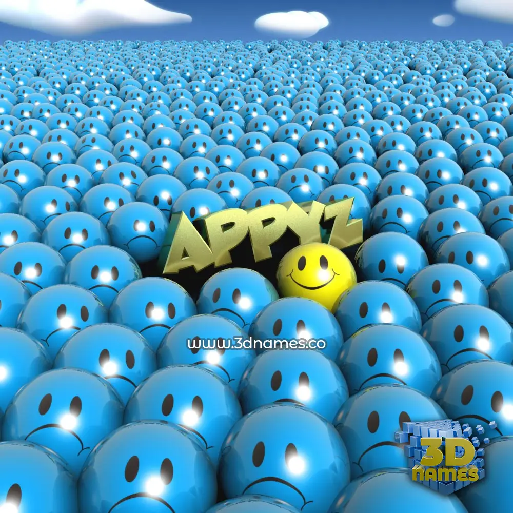 appyz in Special Smileys style - 3D name wallpaper