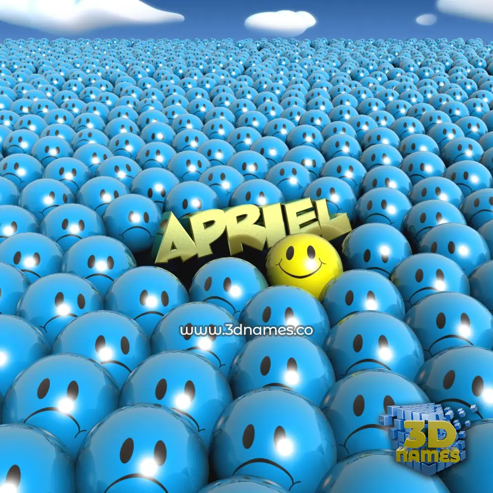 apriel in Special Smileys style - 3D name wallpaper