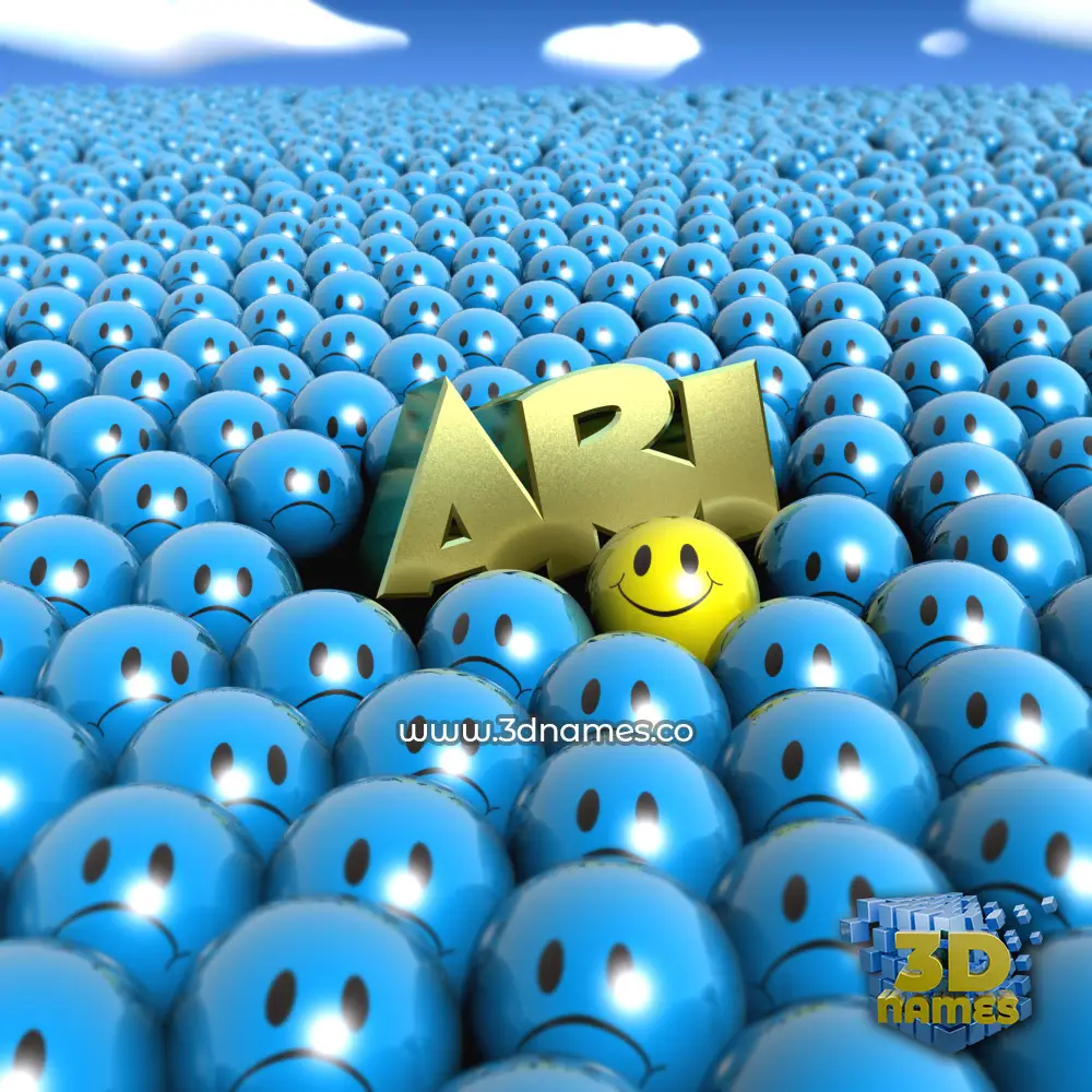 ari in Special Smileys style - 3D name wallpaper