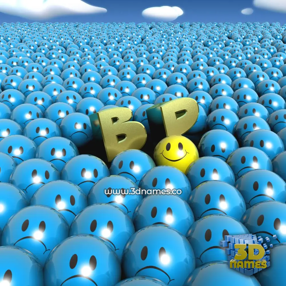 b p in Special Smileys style - 3D name wallpaper