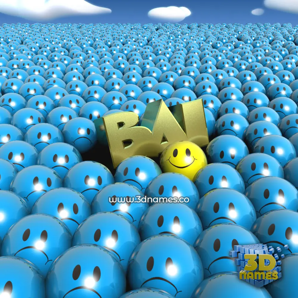 bai in Special Smileys style - 3D name wallpaper